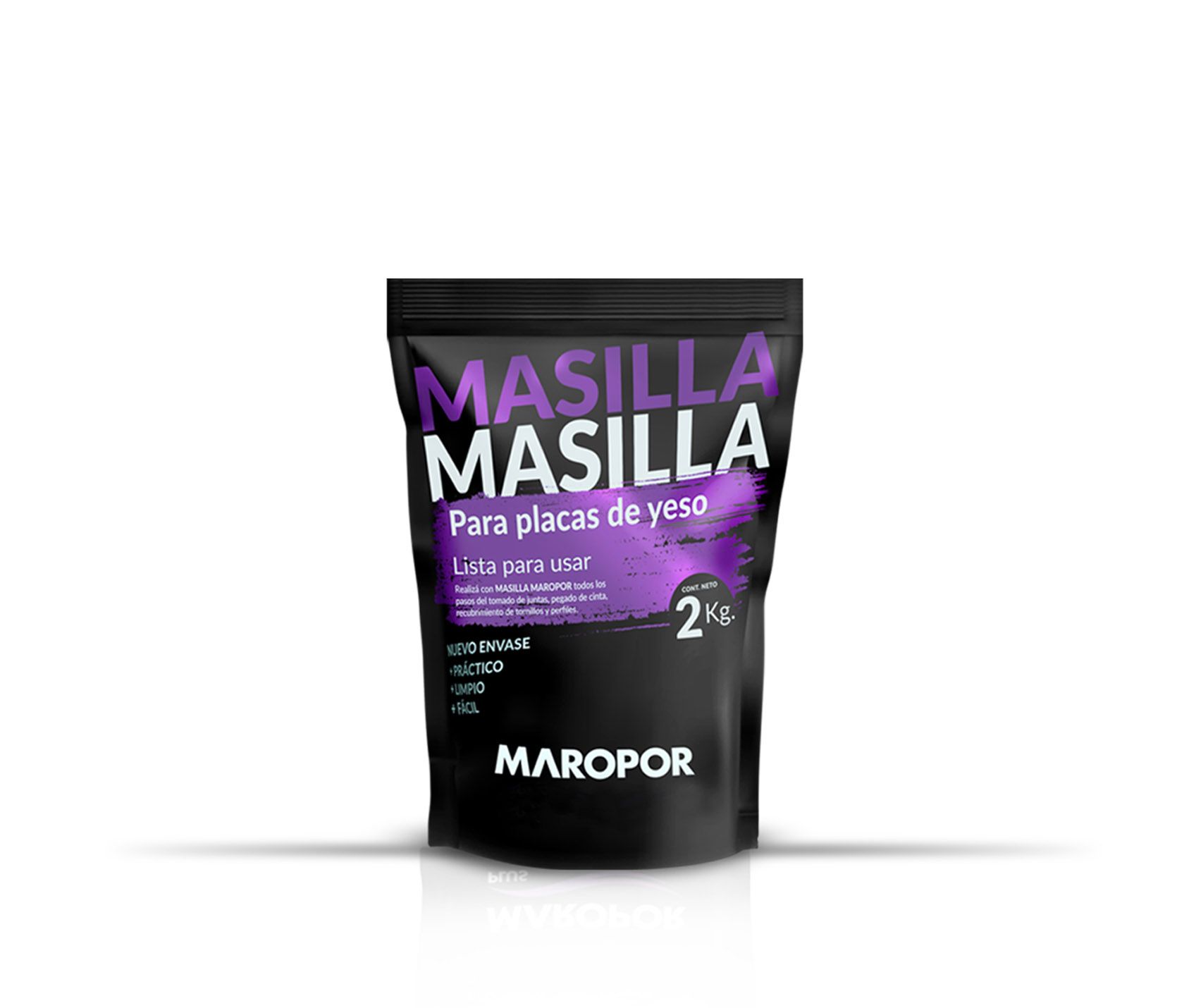 Masilla lista Para Usar Maropor Envase Doypack 2Kg.