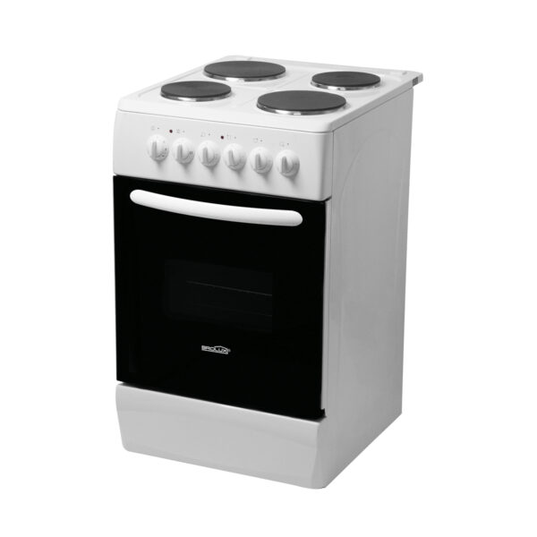 Cocina Electrica 4 Hornallas Loza Blanca Brolux