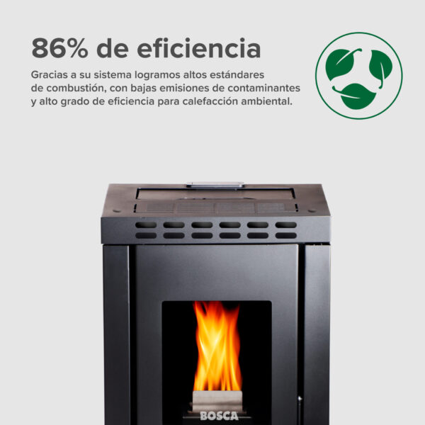 Calefactor a Pellets Mila + Calefaccion Para 100m2 Programable - Imagen 4