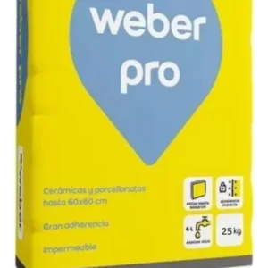 Adhesivo Weber Pro Porcellanato x 25KG
